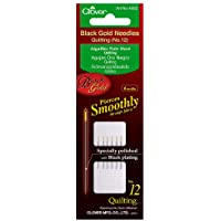Clover Black Gold Quilting Needles-Size 12 6-Pkg